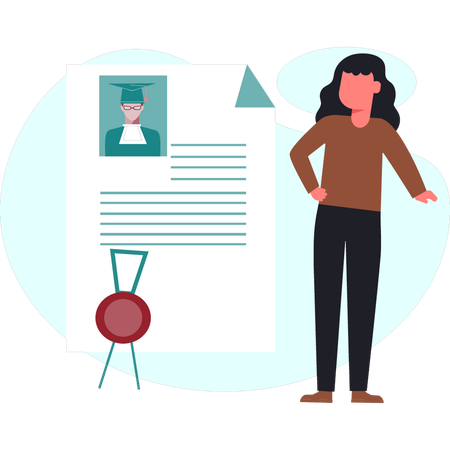 A menina está procurando insights do cliente  Ilustração