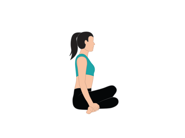 Menina fazendo exercício  Ilustração