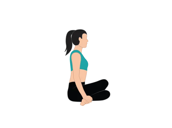 Menina fazendo exercício  Ilustração