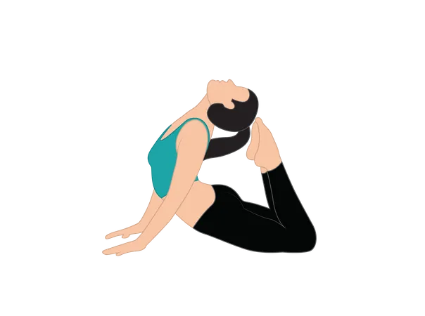 Garota fazendo pobrena bhujangasana  Ilustração