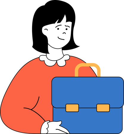 Menina indo para a escola  Ilustração