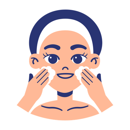 Menina lavando o rosto  Illustration