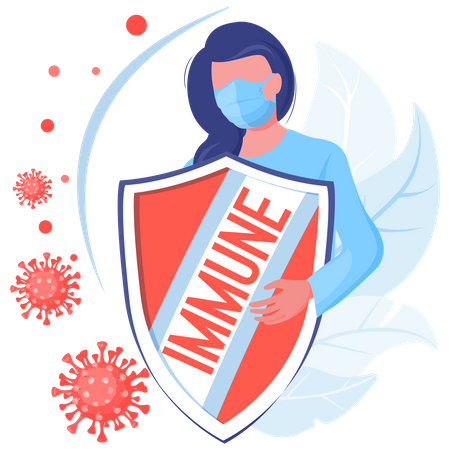 Menina tomando imunização por precaução cobiçosa  Illustration