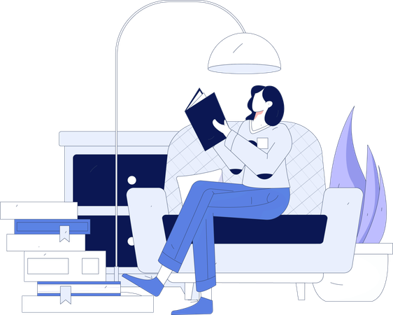 Meninas fazendo estudos on-line  Illustration