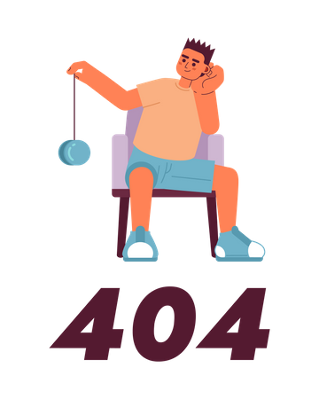 Menino brincando de ioiô  Ilustração