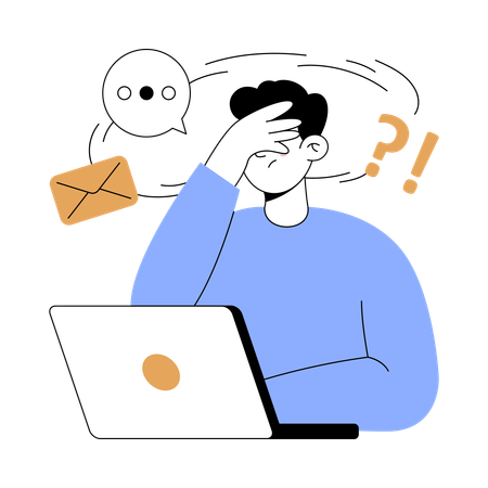 Menino encontrando solução para problema  Illustration
