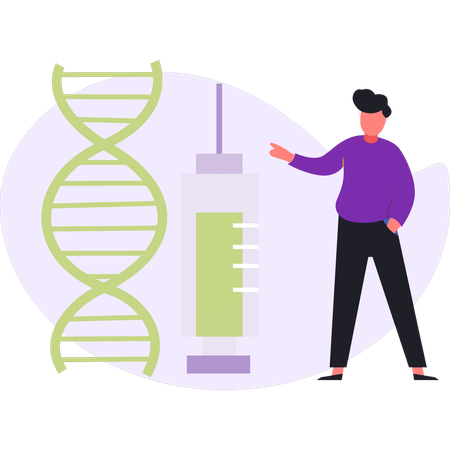 Menino aponta relatório de DNA  Ilustração