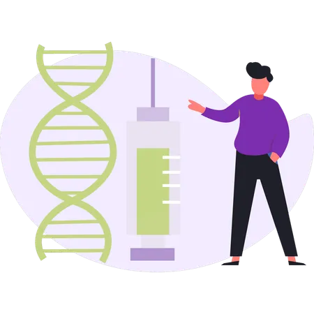 Menino aponta relatório de DNA  Ilustração