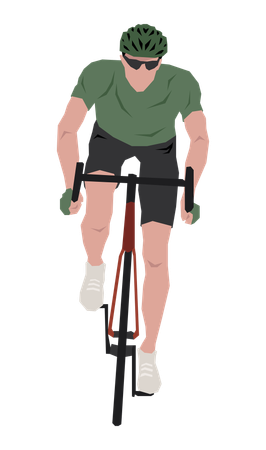 Menino andando de bicicleta  Ilustração