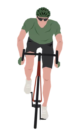 Menino andando de bicicleta  Ilustração