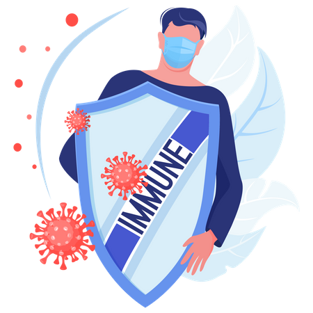 Menino tomando imunização por precaução cobiçosa  Illustration