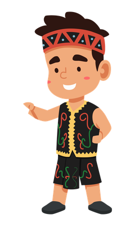 Menino tribal  Ilustração