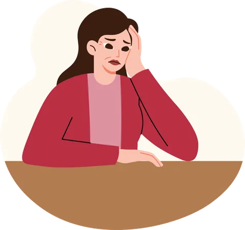 Menopause Symptoms 1 Feeling Anxious  일러스트레이션
