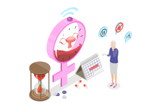 Menopause Symptoms  Illustration