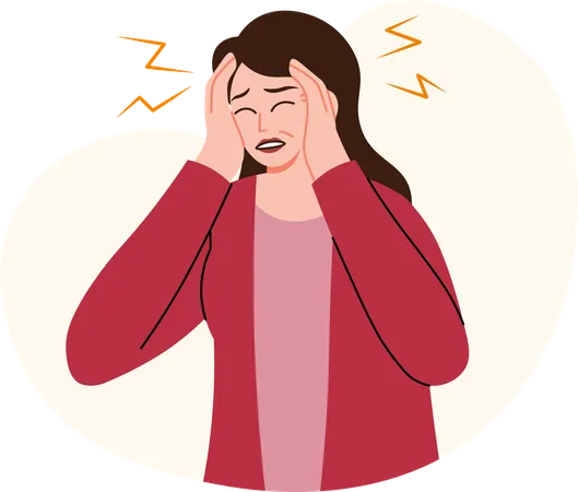 Menopause Symptoms 3 Headache  Illustration