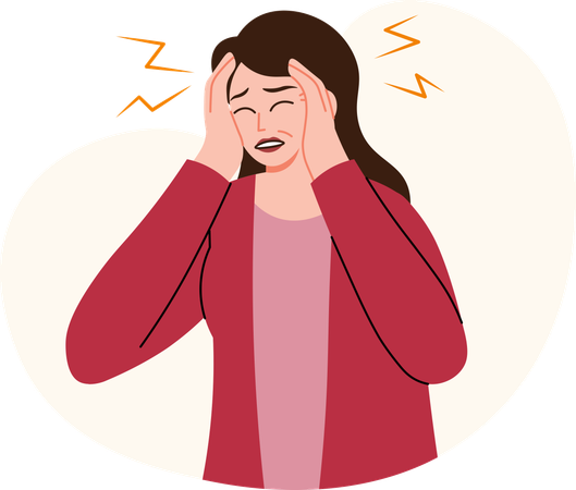 Menopause Symptoms 3 Headache  Illustration