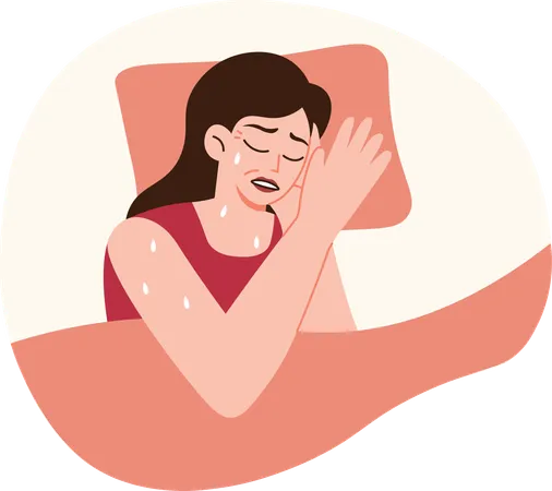 Menopause Symptoms 4 Nightsweat  Illustration