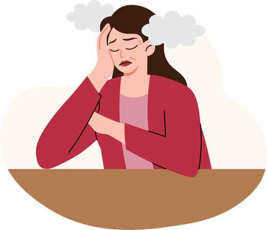 Menopause Symptoms 5 Brain Fog  일러스트레이션