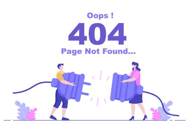 Mensagem de erro 404  Ilustração