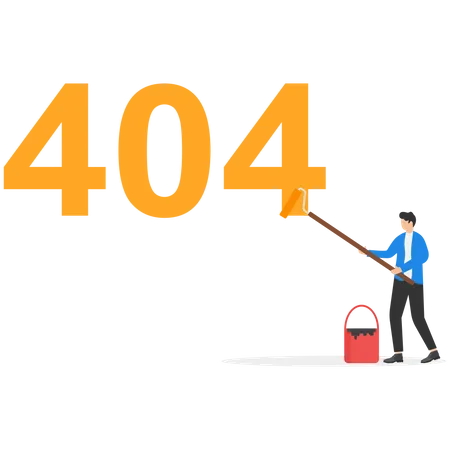 Mensagem de erro 404  Ilustração