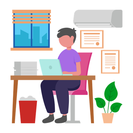 Menschen, die im Büro arbeiten  Illustration