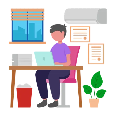 Menschen, die im Büro arbeiten  Illustration