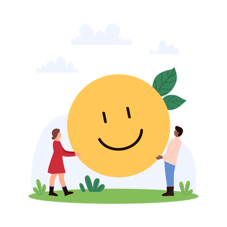 Menschen, die Qualitätszufriedenheit erreichen  Illustration