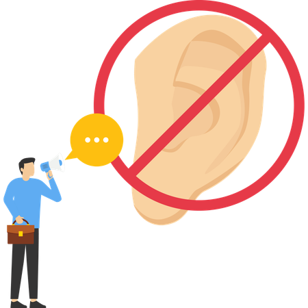 Menschen gegen die Werbung des Unternehmens  Illustration