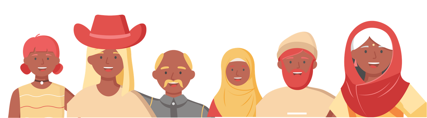 Menschen stehen zusammen  Illustration