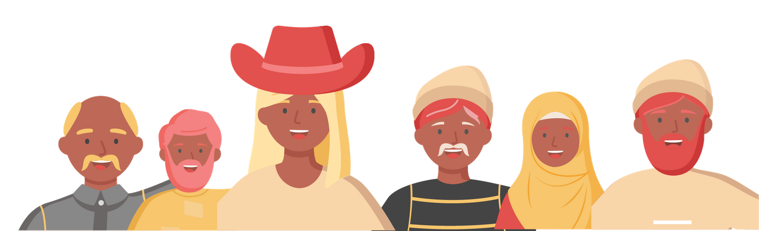 Menschenmenge Gemeinschaft  Illustration
