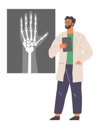 Forschung zur menschlichen Hand  Illustration