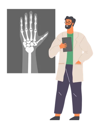 Forschung zur menschlichen Hand  Illustration