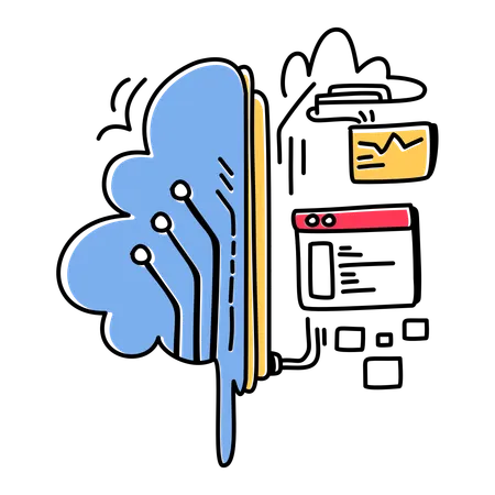 Menschliches Gehirn  Illustration