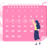 illustrations for menstruation date