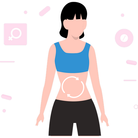 Menstruationsbeschwerden  Illustration