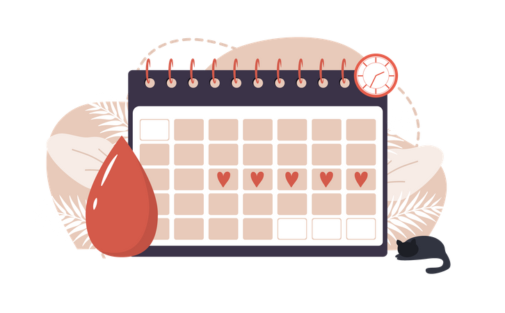 Menstruationskalender  Illustration
