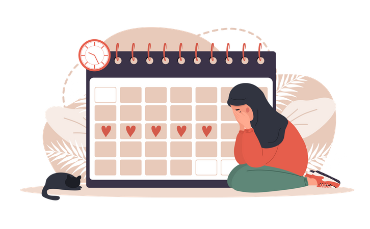 Menstruationskalender  Illustration