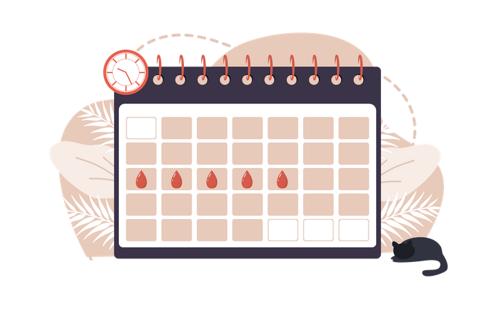 Menstruationskalender  Illustration