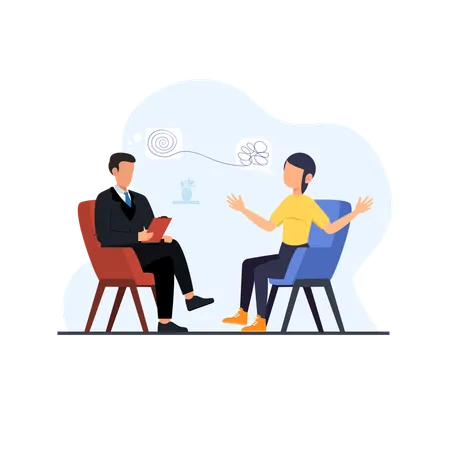 Mental Health Flat Illustration In This Design You Can See How Technology Connect To Each Other Each File Comes With A Project In Which You Can Easily Change Colors And More Illustration