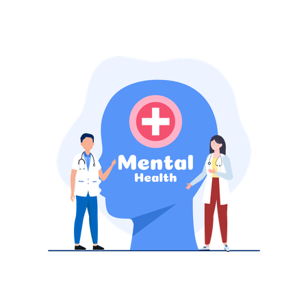 Mental Health Doctor  Illustration