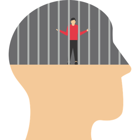 Mental lock  Illustration