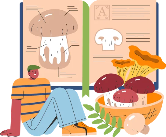 Menu champignons  Illustration