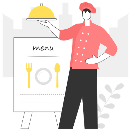 Le menu du restaurant  Illustration