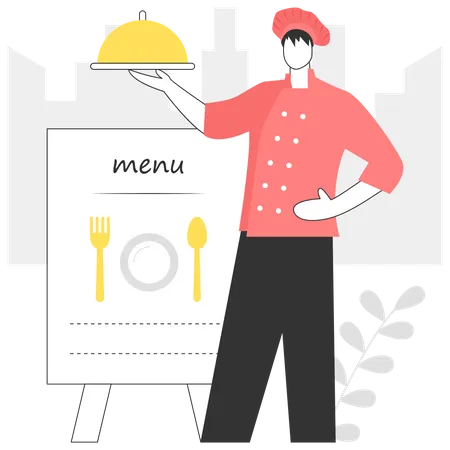 Le menu du restaurant  Illustration