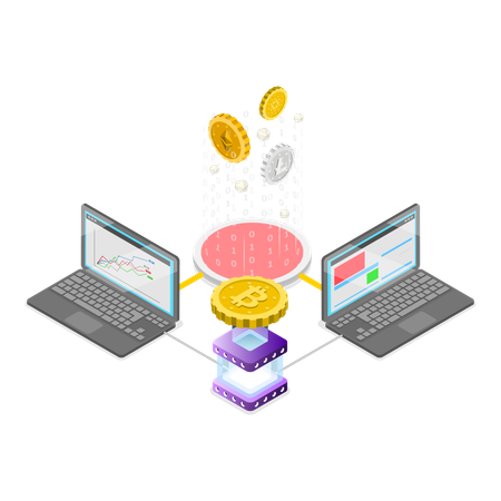 Mercado de criptomonedas  Ilustración
