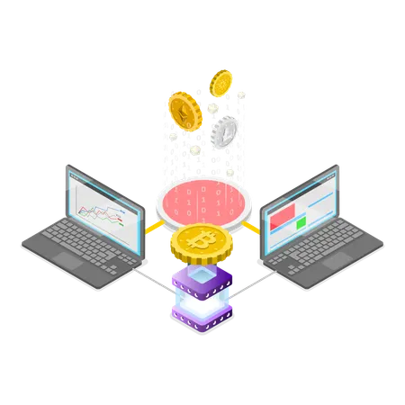 Mercado de criptomonedas  Ilustración