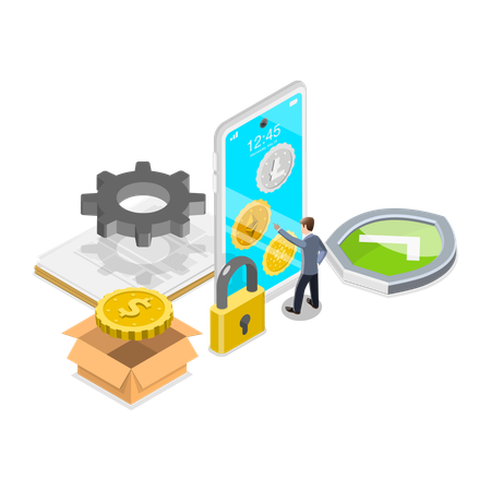 Mercado de criptomonedas  Ilustración