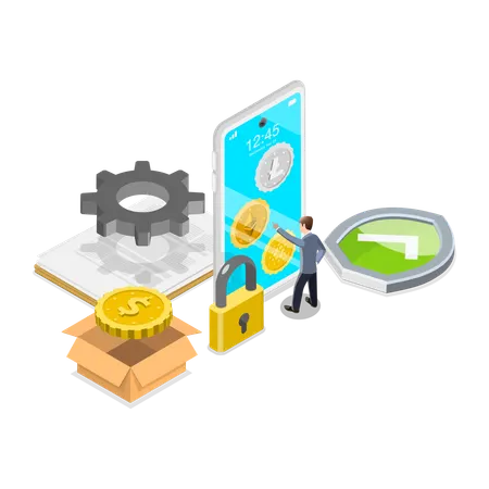 Mercado de criptomonedas  Ilustración