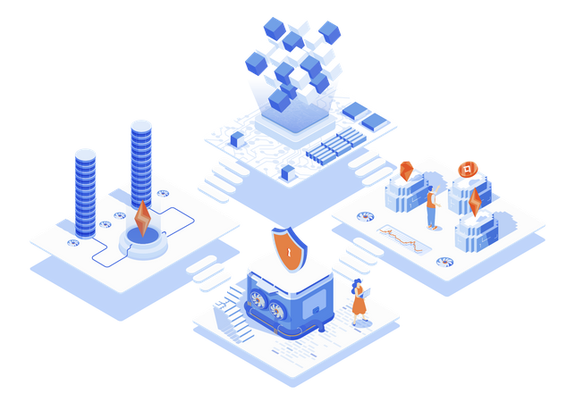 Mercado de criptomonedas  Ilustración