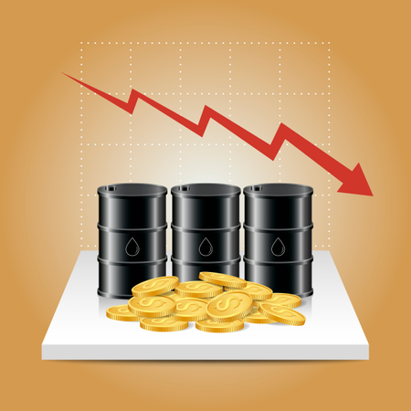 Mercado financeiro da indústria petrolífera  Ilustração